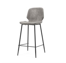 Bar chair Seashell high - grey