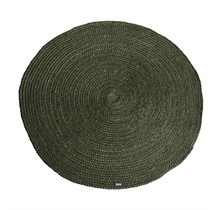 Carpet Jute round 120x120 cm - green