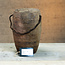 Stoer&Puur Unieke Houten decoratie pot 14x14x45cm