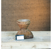 Unieke Houten Kandelaar Medium 17x17x20cm