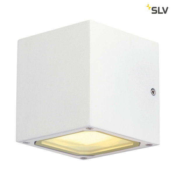 SLV SLV SITRA CUBE Buitenlamp wandlamp GX53 wit blok