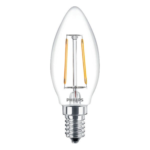 Philips Philips - Filament LED Lamp E14 2 Watt 2700K Warm Licht