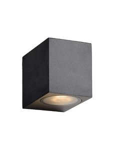 Lucide LED wandlamp IP44 zwart dimbaar GU10 3000K