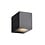 Lucide Lucide ZORA LED - wandlamp IP44 zwart dimbaar GU10 3000K