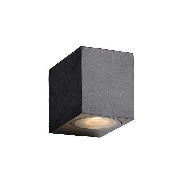 Lucide Lucide ZORA LED - wandlamp IP44 zwart dimbaar GU10 3000K