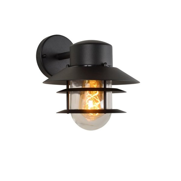 Lucide Lucide ZICO - Wandlamp Buiten Ø 21,8 cm E27 IP44 Zwart