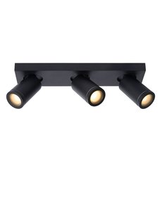 Lucide IP44 Plafondspot GU10 3x5W 2200K/3000K Zwart