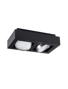 Kanlux Grote plafondspot zwart 2 x AR111 - ES111