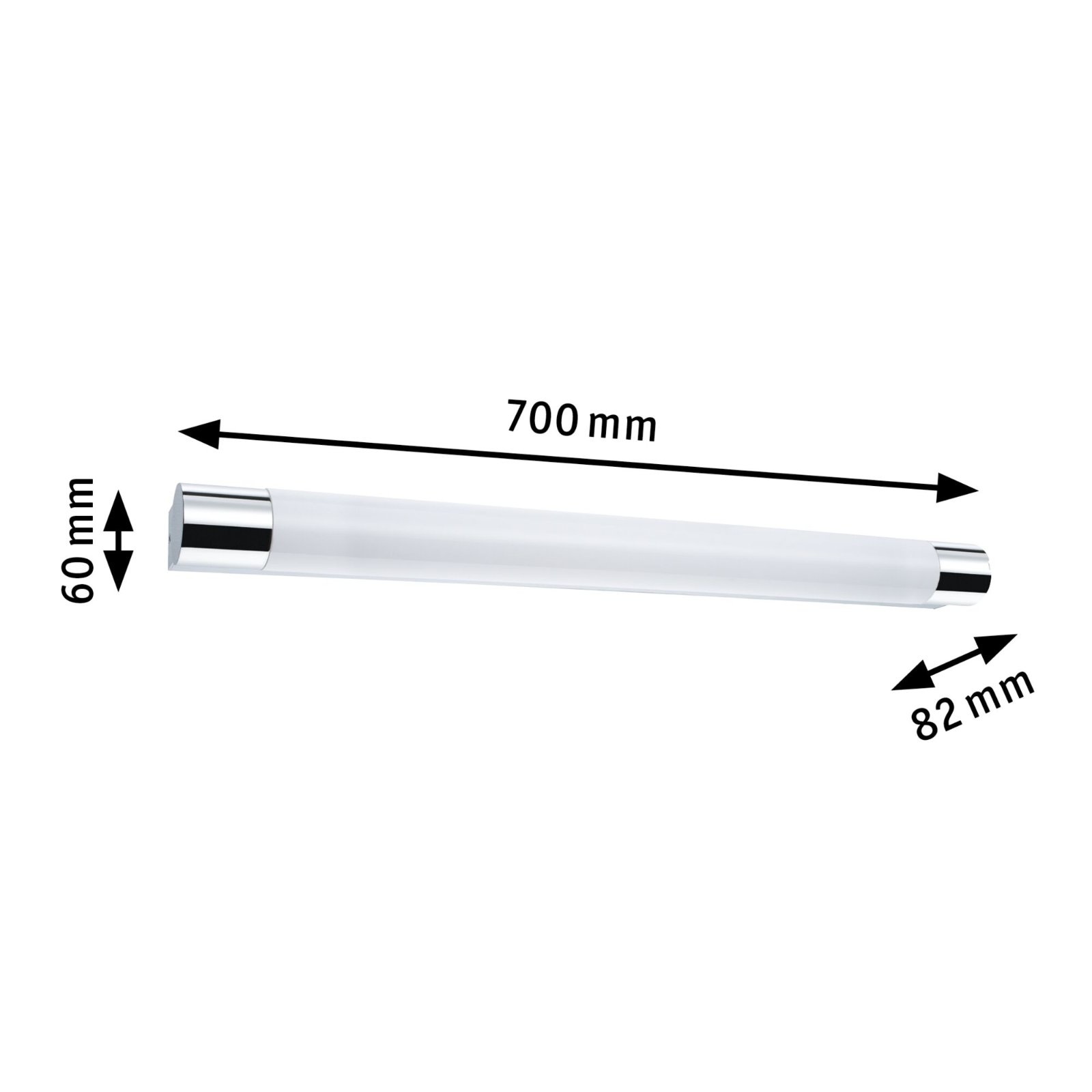 nicotine Distilleren Ik heb een Engelse les Badkamerlamp IP44 LED met stopcontact 70 cm - Luxar.nl