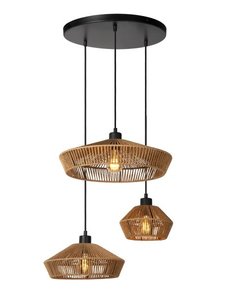 Lucide YUNKAI Hanglamp Ø 60 cm 3xE27 Licht hout