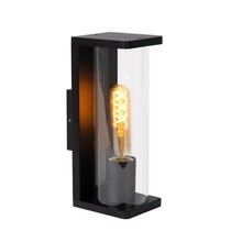 Lucide Lucide SLIGO - Wandlamp Buiten E27 28cm IP65 Zwart