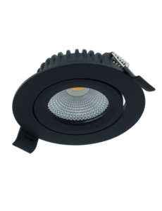 Luxar IP44 LED inbouwspot kantelbaar 5W Dim to Warm 2000K-3000K Zwart