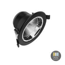 Luxar LED Downlighter Tri-Color 9W Ø9cm Zwart IP22