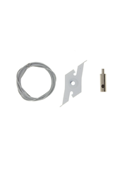 Luxar Staalkabel ophangset 3 fase rail wit 2 Meter