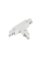 Luxar 3 Fase Rail T-verbinder Wit Aarde-binnen-rechts