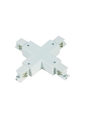 Luxar 3 Fase Rail kruis-verbinder Wit