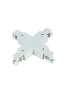 Luxar 3 Fase Rail kruis-verbinder Wit
