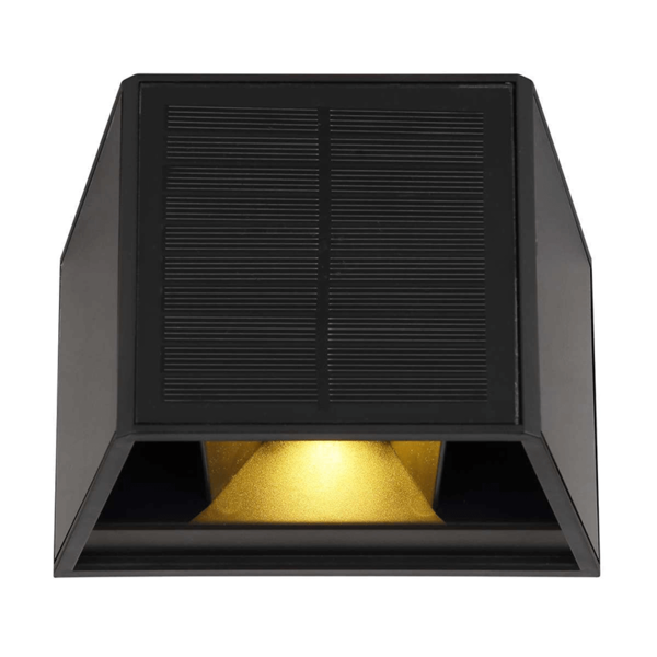 Luxar Zonnepaneel wandlamp zwart 1W LED 3000K IP54
