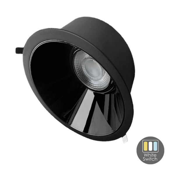 Luxar LED Downlighter White-Switch 7W Zwart