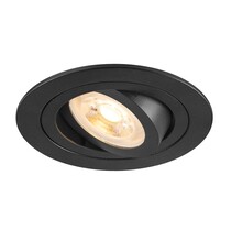 SLV SLV NEW TRIA inbouw spot rond 75mm GU10 kantelbaar en draaibaar mat zwart