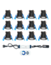 Luxar Set van 12 Zwarte Led mini spotjes IP65 Dimbaar