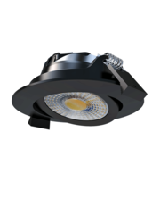 Luxar IP65 LED Inbouwspot  6W Dimbaar Zwart White-Swich