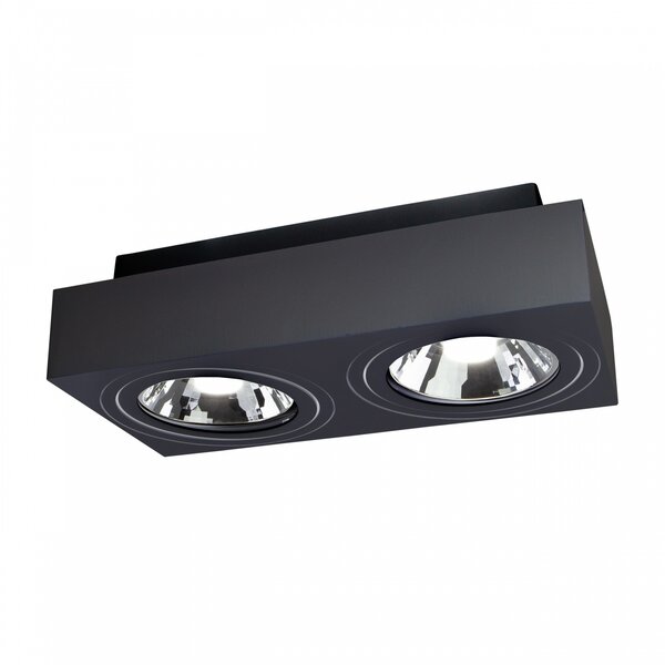 Spectrum LED Plafondspot  2x AR111 - ES111 GU10 Zwart