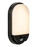 Lucide Ovale Wandlamp Binnen/Buiten Sensor Zwart