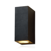 Luxar IP22 Zwarte Wandlamp 2xGU10