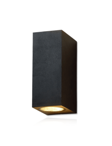 Luxar IP22 Zwarte Wandlamp 2xGU10