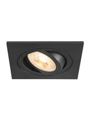 SLV New Tria inbouwspot vierkant zwart Gatmaat 75mm