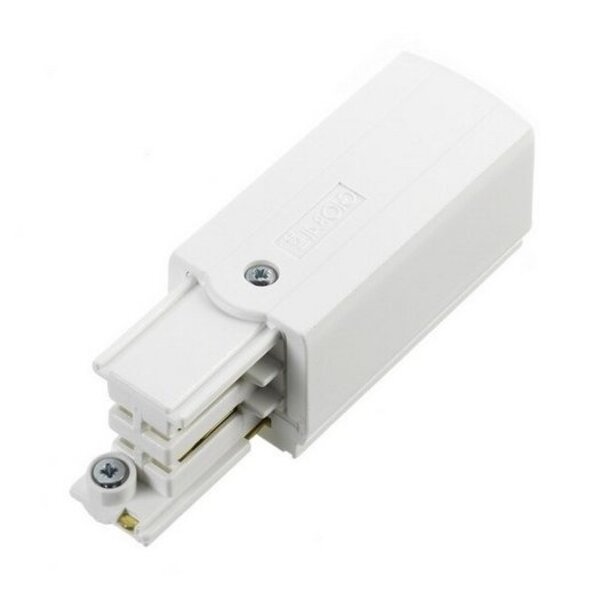 Global Trac Lighting Systems Global 3-Fase-Rail eind voeding wit - links