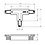 Global Trac Lighting Systems Global 3-Fase-Rail T-verbinder wit aarde buiten en links