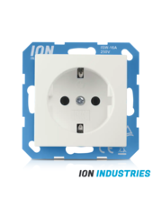 ION INDUSTRIES Wandcontactdoos E1 alpin wit - aanraakbeveiliging