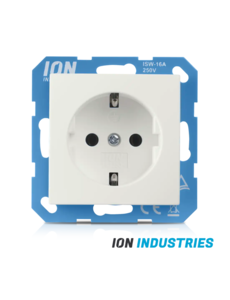 ION INDUSTRIES Wandcontactdoos E1 alpin wit - aanraakbeveiliging