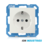 ION INDUSTRIES ION INDUSTRIES - Wandcontactdoos E1 alpin wit - met aanraakbeveiliging