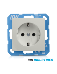 ION INDUSTRIES Wandcontactdoos E1 mat alpin wit