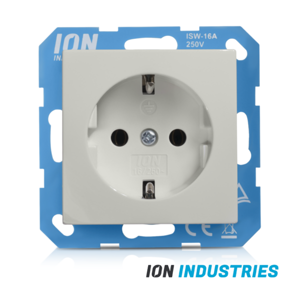 ION INDUSTRIES ION INDUSTRIES - Wandcontactdoos E1 alpin wit