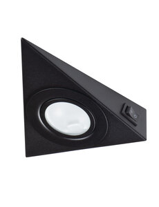 Kanlux Driehoekspot zwart met schakelaar G4 - 12 Volt