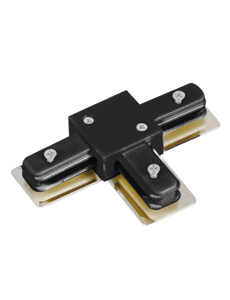 Luxar 1 Fase Rail T-Connector Zwart