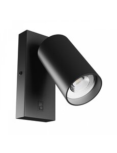 Spectrum LED Wandspot GU10 richtbaar met schakelaar Zwart