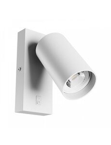 Spectrum LED Wandspot GU10 richtbaar met schakelaar Wit
