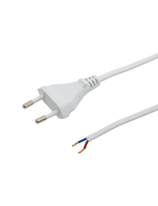 Luxar Aansluitsnoer stekker 2x0.75mm 2 meter - Wit