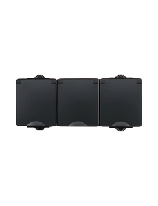 ION INDUSTRIES Wandcontactdoos opbouw 3x horizontaal IP55 mat zwart