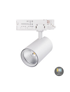 Luxar 3 Fase Railspot Wit 10-20-30W Dimbaar CCT-Schakelaar