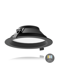 Luxar LED Downlight CCT-Switch 13W Zwart - 20 cm