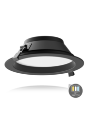 Luxar LED Downlight CCT-Switch 18W Zwart - 23 cm
