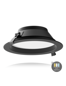 Luxar LED Downlight CCT-Switch 18W Zwart - 23 cm