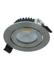Luxar IP44 LED inbouwspot kantelbaar 5W 2700K Dimbaar Zilver