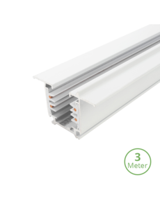 Luxar Inbouw 3 Fase Rail 3m Wit
